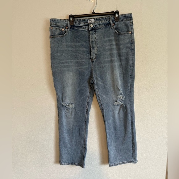 White birch 2XL cropped denim stretchy jeans - Picture 1 of 10